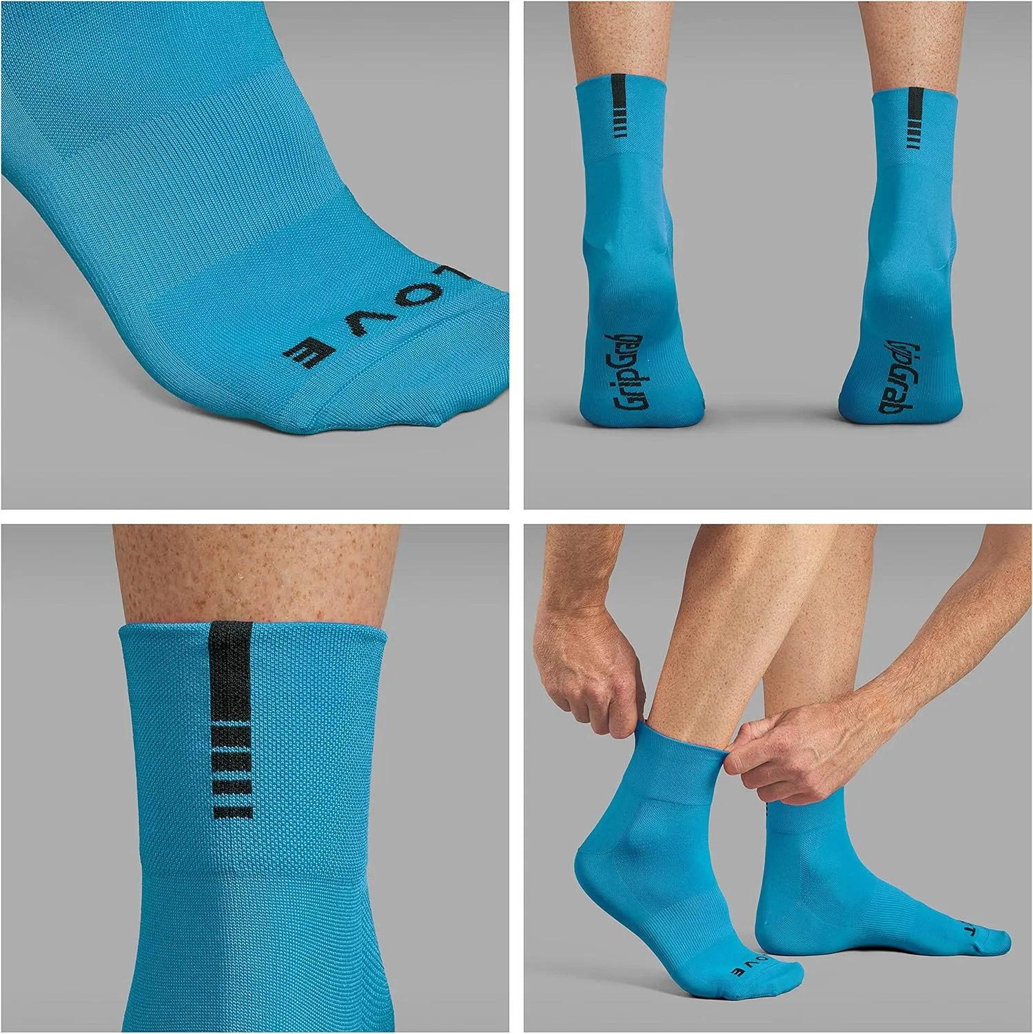 GripGrab Lightweight SL Performance Summer Cycling Socks Eyecatching 2 Lengths Road Mountain Gravel Bike Indoor Cycling Socks