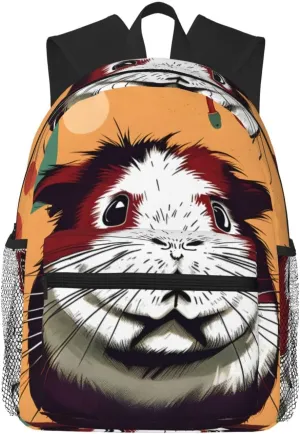 Guinea Pig pattern College Backpack For Women Men,Lightweight Travel Bag Backpack With Pockets for Women Men