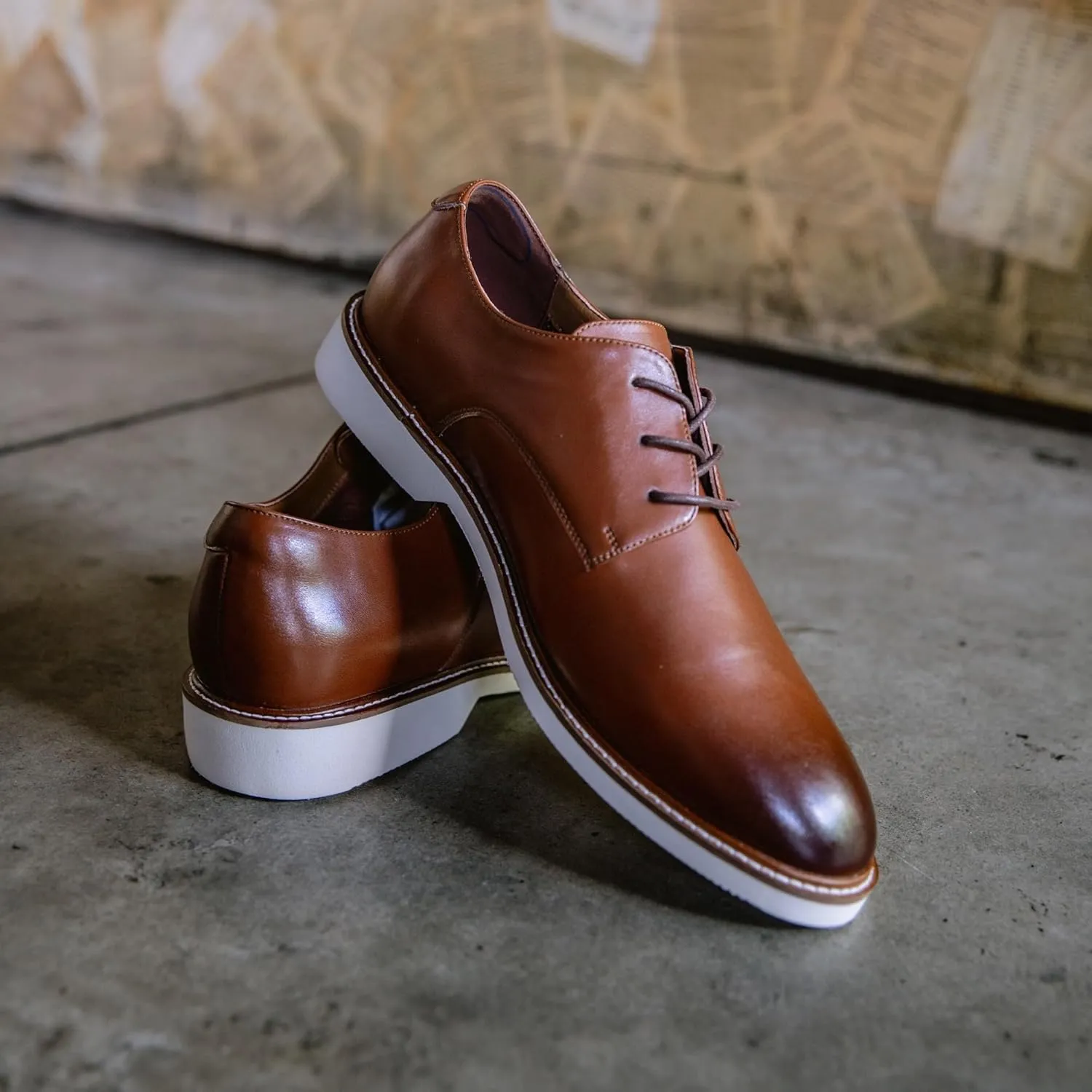 Gunnar and Troy Sentinel Soft Leather Mens Dress Shoes | Classic Lace-up Wingtip Oxford Shoes | Classic Modern Leather Shoes for Men