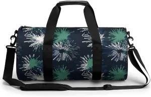 Gym Bag 17in for Men Women, Waterproof Foldable Sports Organizer, Durable Workout Travel Duffle Bag, Color Burst Spray-16