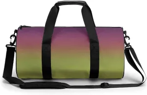 Gym Bag 17in for Men Women, Waterproof Foldable Sports Organizer, Durable Workout Travel Duffle Bag, Warm Twilight Shift-1734