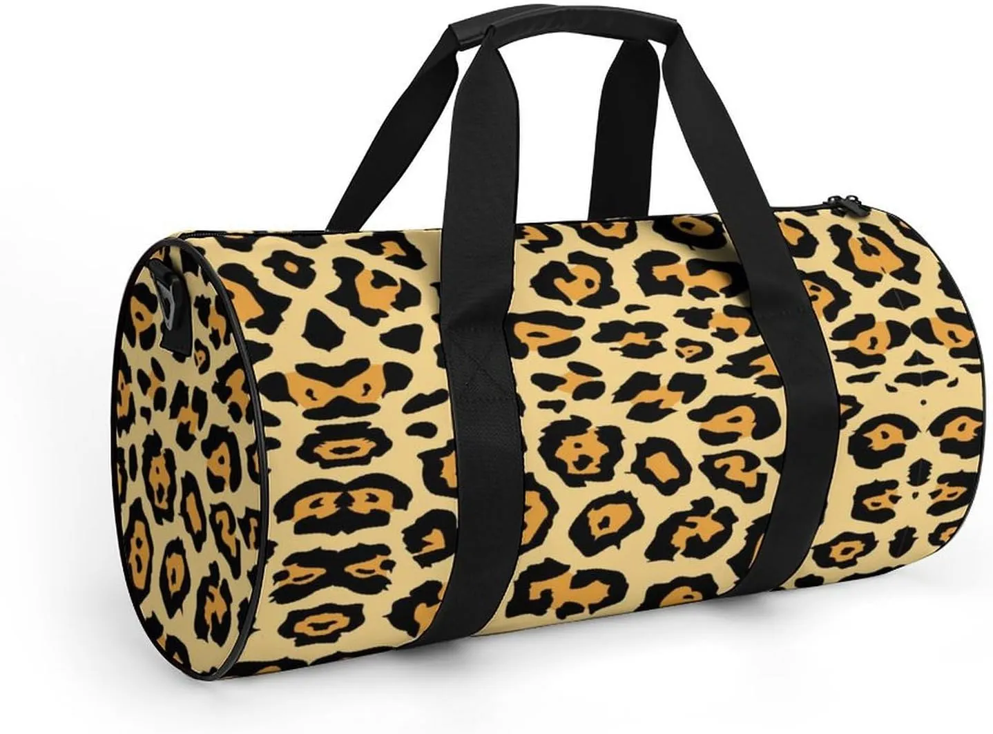 Gym Bag for Men Women Lightweight Sports Duffle Bag with Multiple Compartments Cylindrical Gym Bag for Fitness Travel And Outdoor Activities Ater Resistant Yoga Bag Training Bag Animal-print