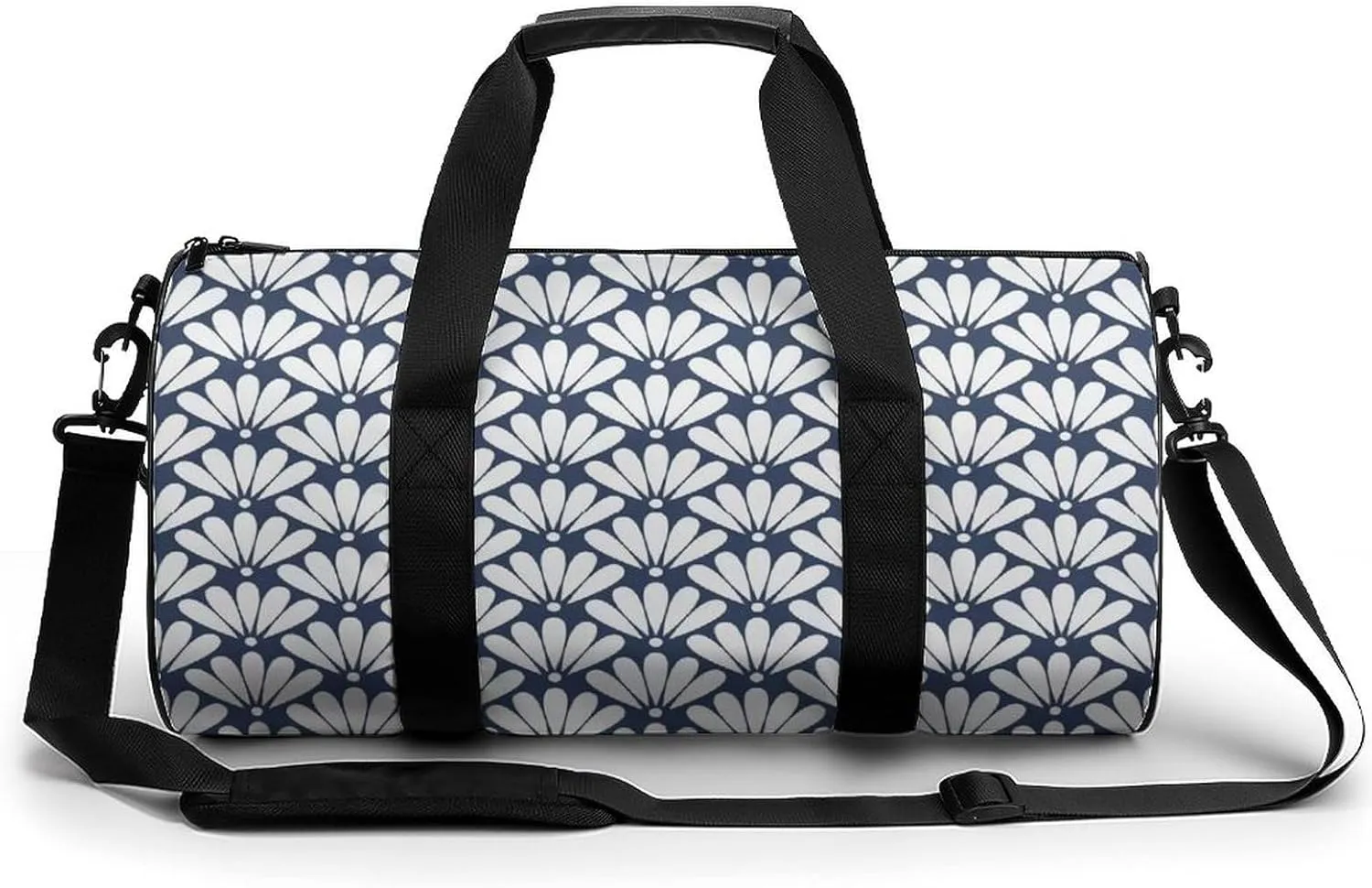 Gym Bag for Men Women Lightweight Sports Duffle Bag with Multiple Compartments Cylindrical Gym Bag for Fitness Travel And Outdoor Activities Ater Resistant Yoga Bag Training Bag Fan Petals