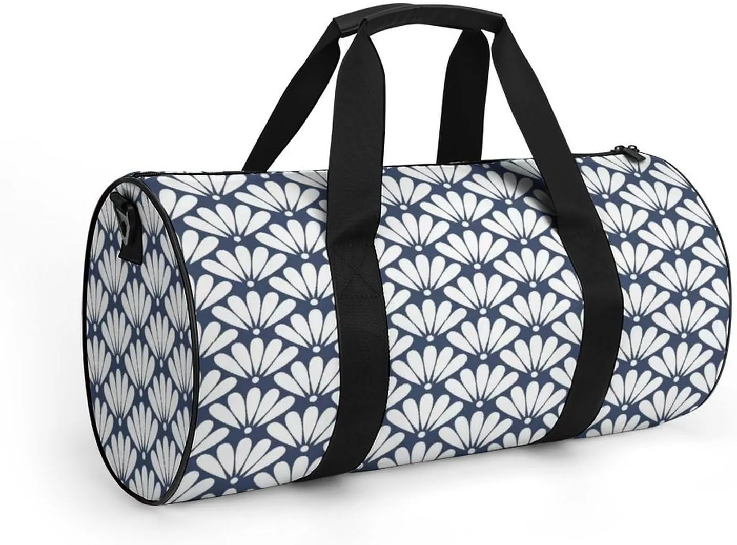 Gym Bag for Men Women Lightweight Sports Duffle Bag with Multiple Compartments Cylindrical Gym Bag for Fitness Travel And Outdoor Activities Ater Resistant Yoga Bag Training Bag Fan Petals