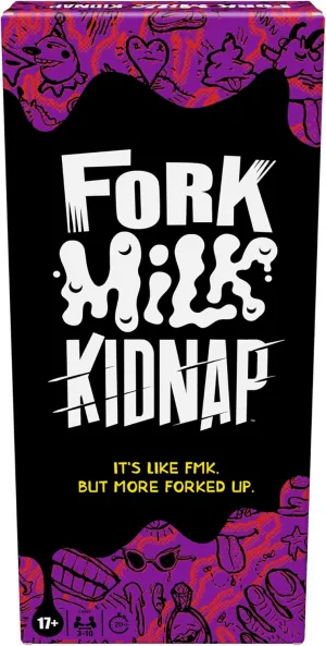 Hasbro Gaming Fork Milk Kidnap Game for Adults Only, an Adult Party Game of Questionable Choices, Ages 17 , for 3 to 10 Players, Hilarious NSFW Card Games