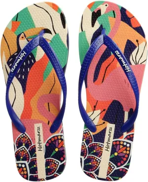 Hotmarzz Women's Flip Flops Bohemia Floral Print Sandals Beach Slippers