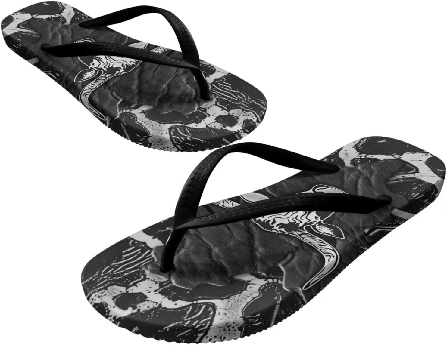 Howilath Animal Pattern Women Sandals Non-Slip Flip Flops for Women Beach Thong Sandals Bathroom Shower Shoes with EVA Sole