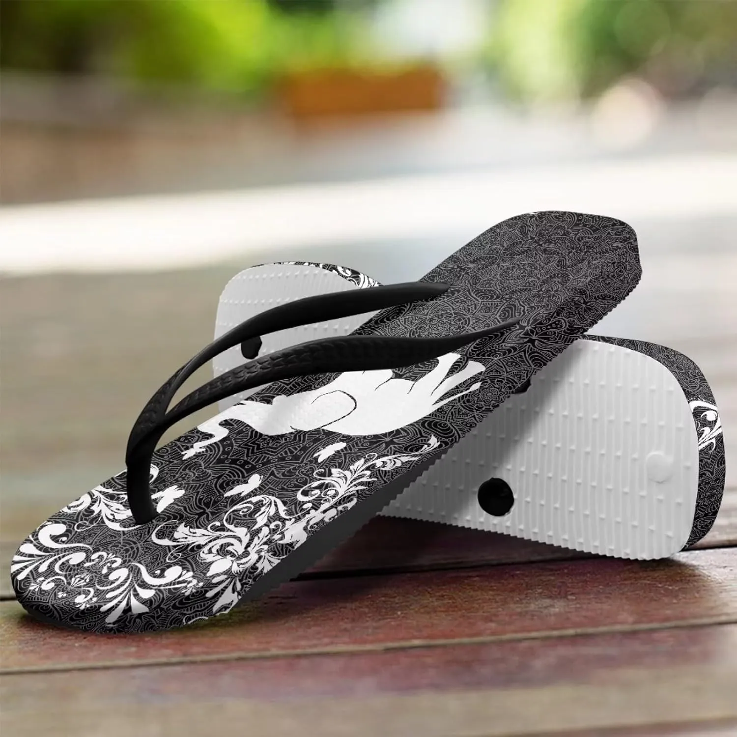 Howilath Animal Pattern Women Sandals Non-Slip Flip Flops for Women Beach Thong Sandals Bathroom Shower Shoes with EVA Sole