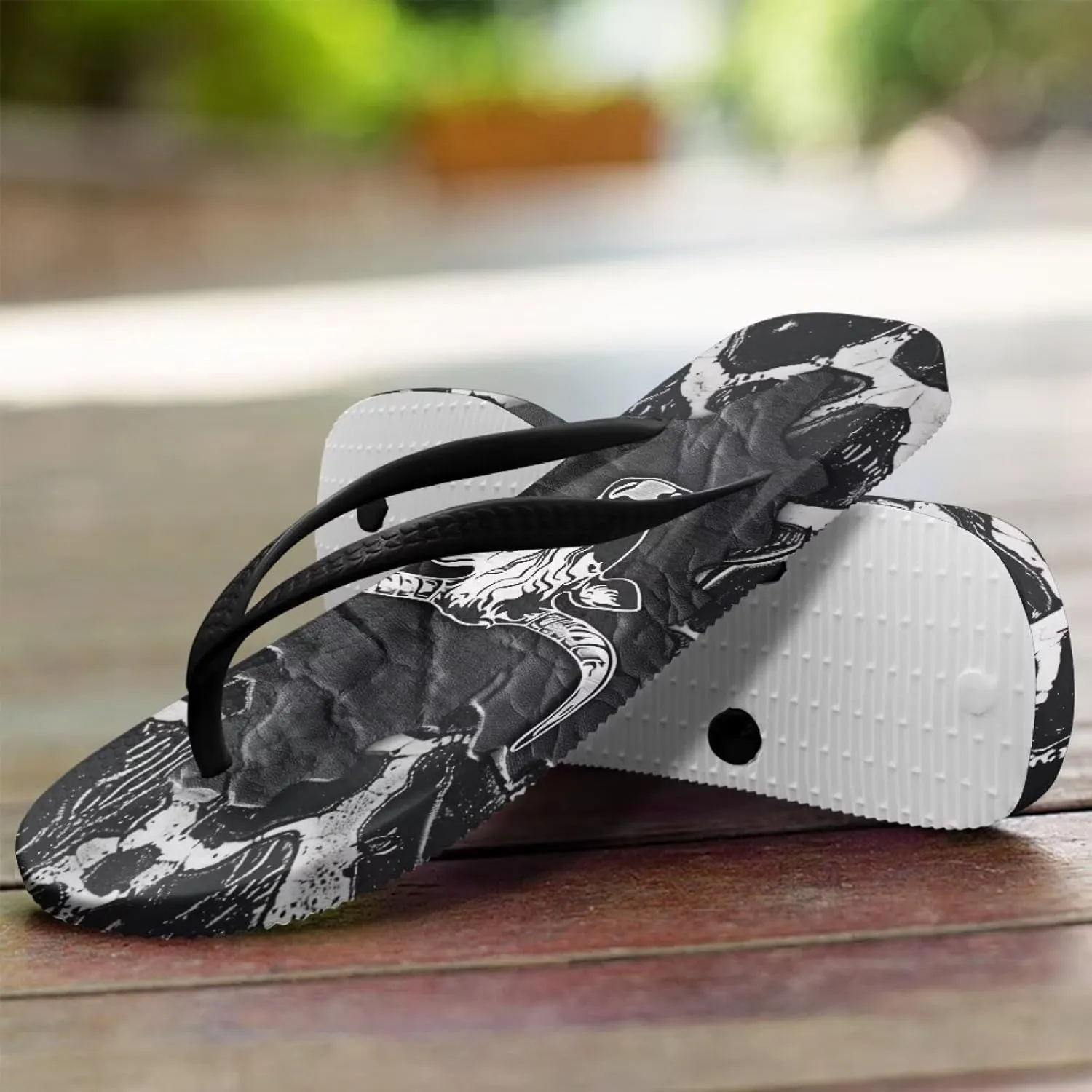 Howilath Animal Pattern Women Sandals Non-Slip Flip Flops for Women Beach Thong Sandals Bathroom Shower Shoes with EVA Sole