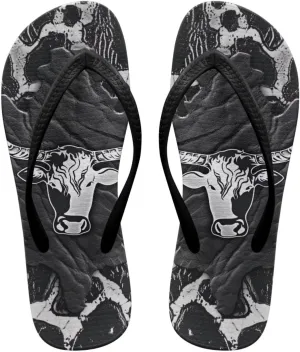 Howilath Animal Pattern Women Sandals Non-Slip Flip Flops for Women Beach Thong Sandals Bathroom Shower Shoes with EVA Sole