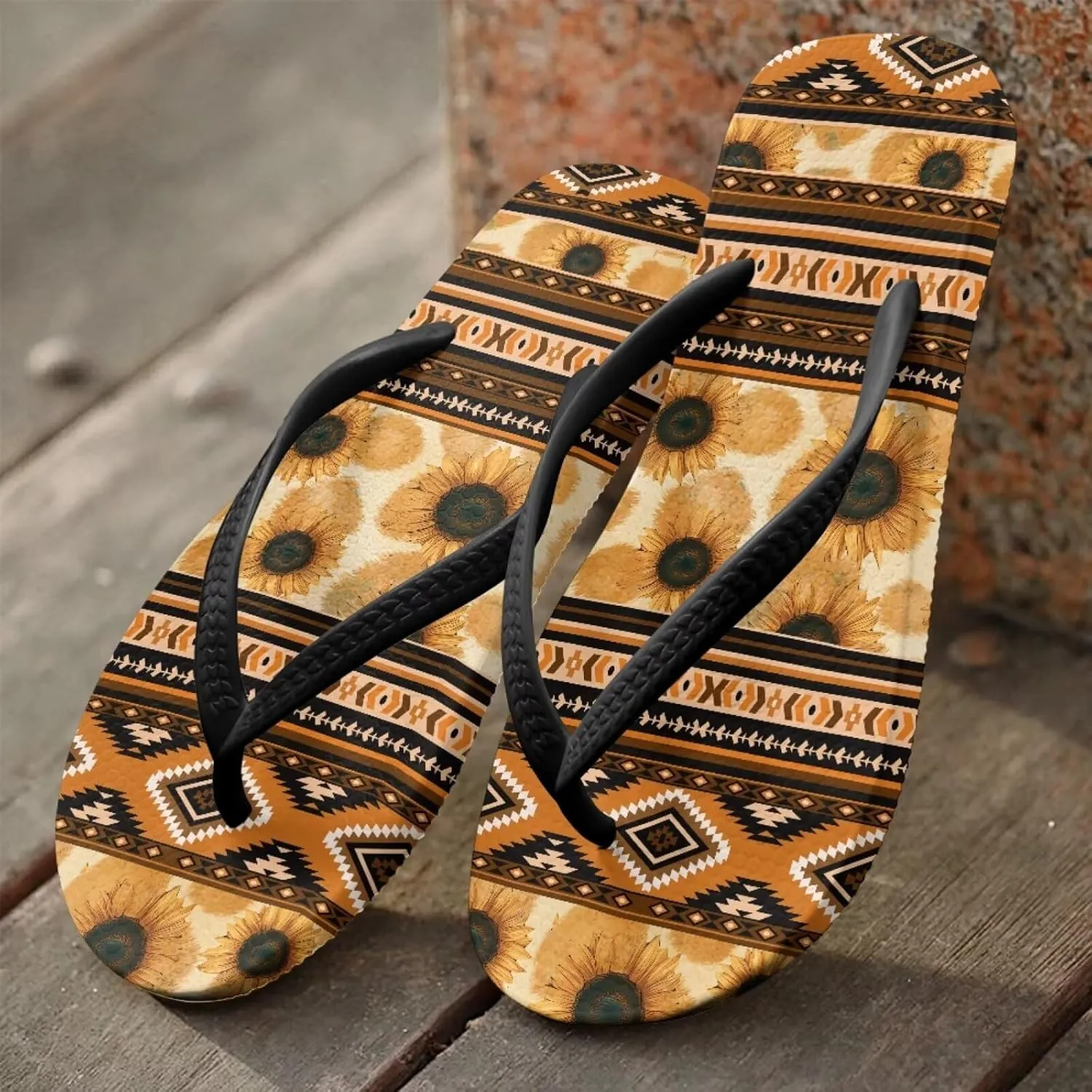 Howilath Gothic Skull Print Women Flip Flops Pool Beach Thong Sandals Soft Bathroom Shower Shoes with Arch Support