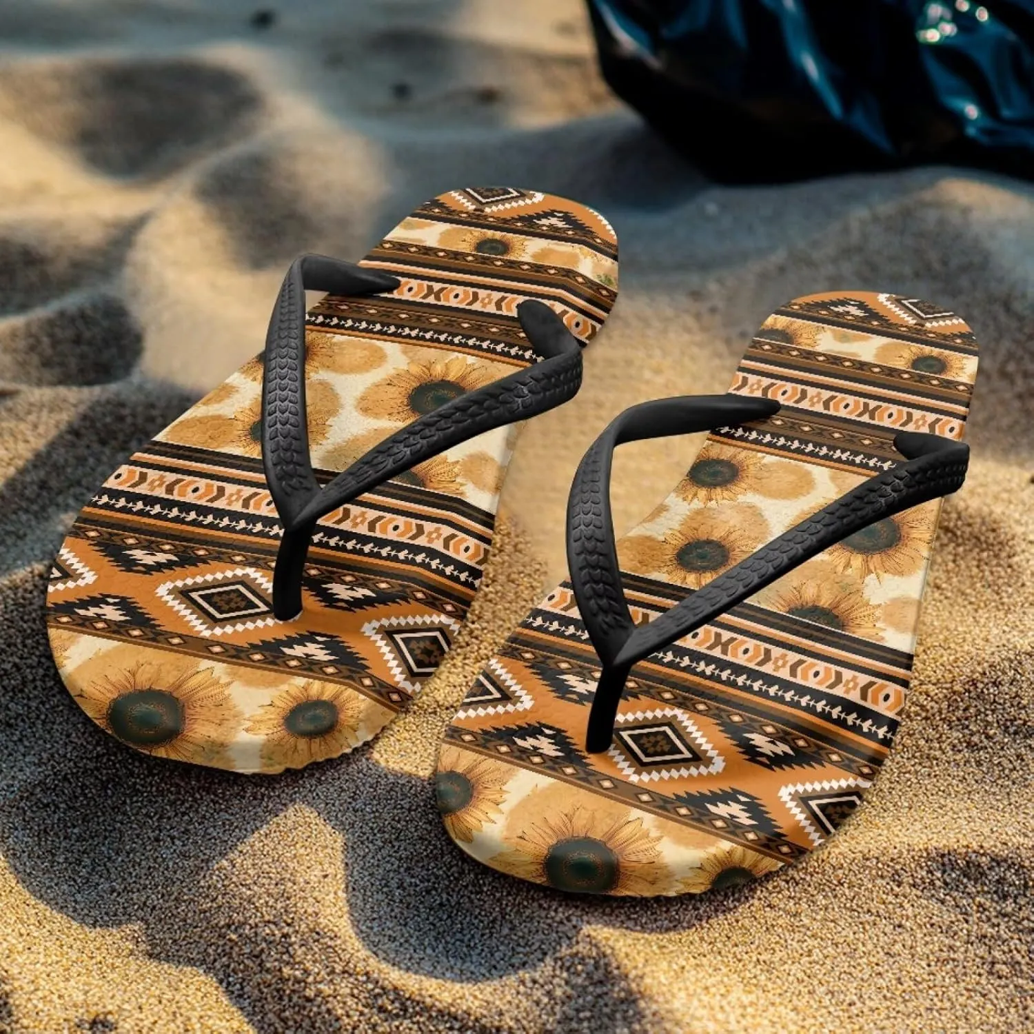 Howilath Gothic Skull Print Women Flip Flops Pool Beach Thong Sandals Soft Bathroom Shower Shoes with Arch Support