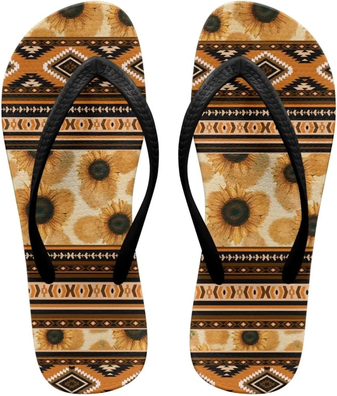 Howilath Gothic Skull Print Women Flip Flops Pool Beach Thong Sandals Soft Bathroom Shower Shoes with Arch Support