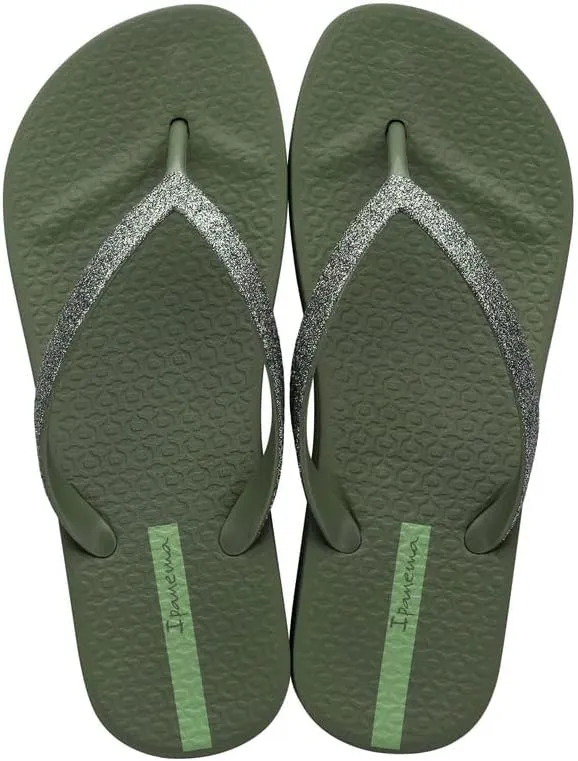 Ipanema Women's Mesh Chic Platform Flip Flops - Comfortable and Trendy Summer Platform Sandals with Glittery Straps, Anatomic Footbed & Non-Slip Sole