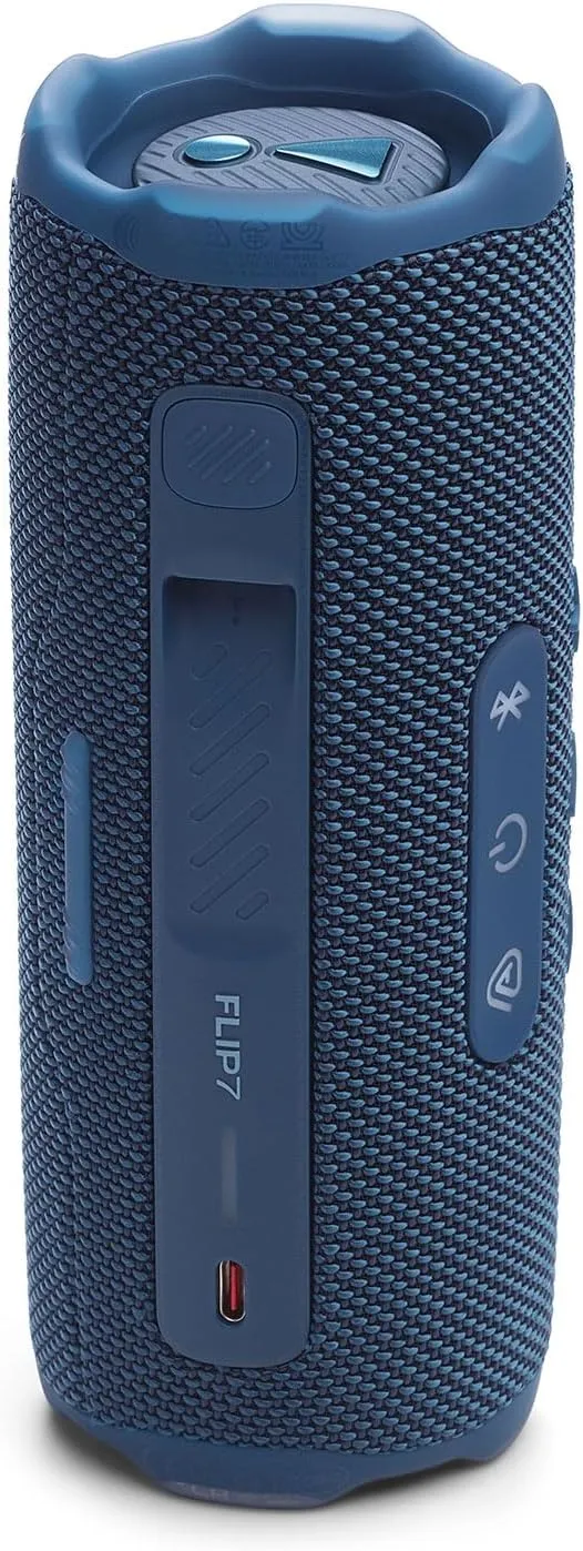 JBL FLIP 7 Bluetooth Speaker & divvi! Premium Hard Case Bundle - Blue
