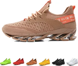 Jfxgjuv Luniva Shoes, Height Boosting Shoes for Men, Mens Walking Shoes Breathable Knit Slip On Sneakers Lightweight Athletic Gym Shoes