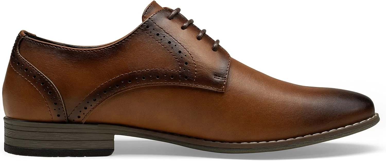 Jousen Men's Oxford Plain Toe Dress Shoes Classic Formal Derby Shoes