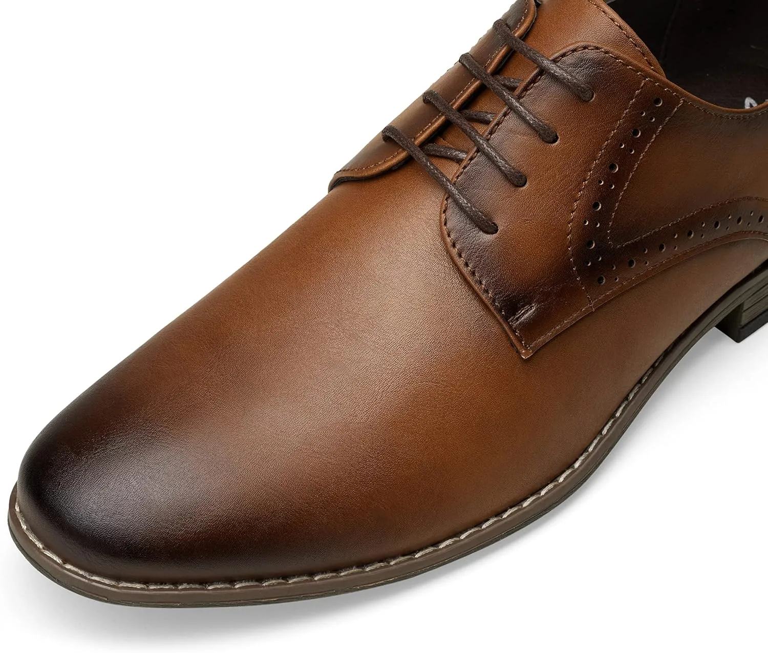 Jousen Men's Oxford Plain Toe Dress Shoes Classic Formal Derby Shoes