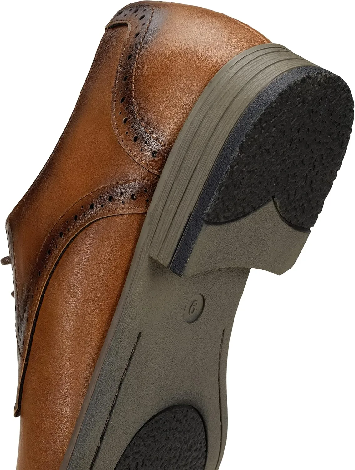 Jousen Men's Oxford Plain Toe Dress Shoes Classic Formal Derby Shoes
