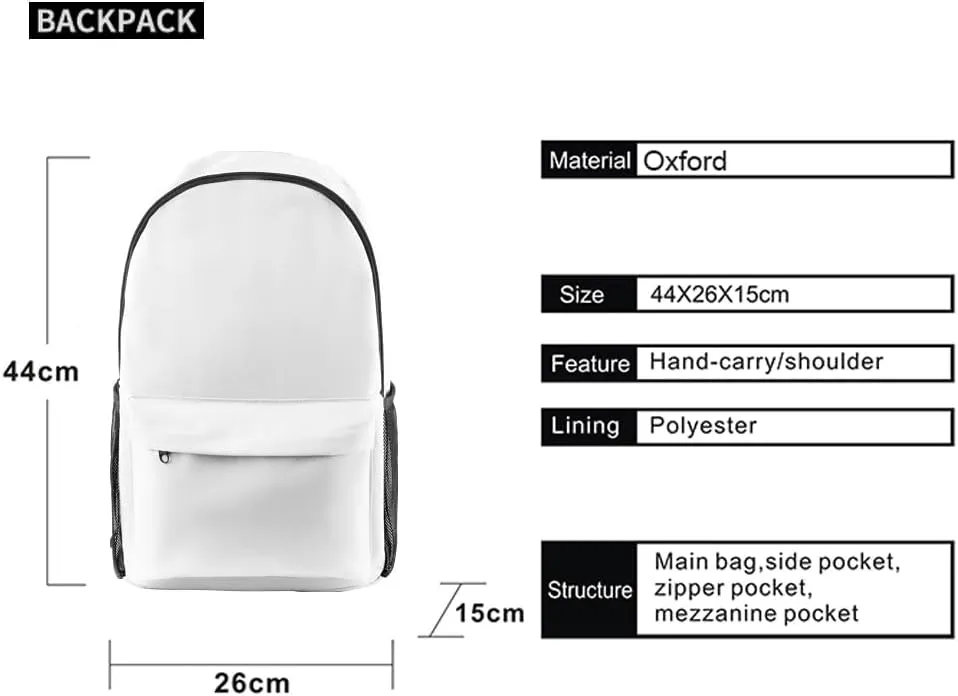 Junior H Sad Boyz Backpack Casual Daypack Travel Bag (Navy)