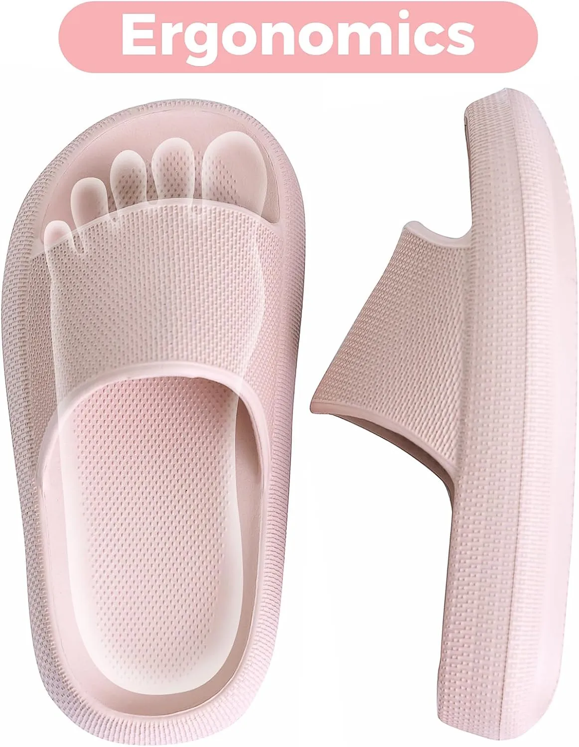 Kids Cloud Slides Boys Girls Flip Flops Slip On Beach Sandals Youth Pool Shower Shoes EVA Summer Slippers（11 Little Kids - 6 Big Kids）