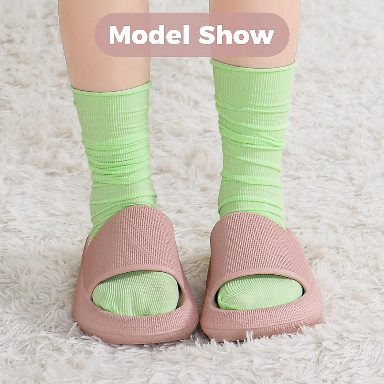 Kids Cloud Slides Boys Girls Flip Flops Slip On Beach Sandals Youth Pool Shower Shoes EVA Summer Slippers（11 Little Kids - 6 Big Kids）