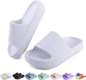 Kids Cloud Slides Boys Girls Flip Flops Slip On Beach Sandals Youth Pool Shower Shoes EVA Summer Slippers（11 Little Kids - 6 Big Kids）