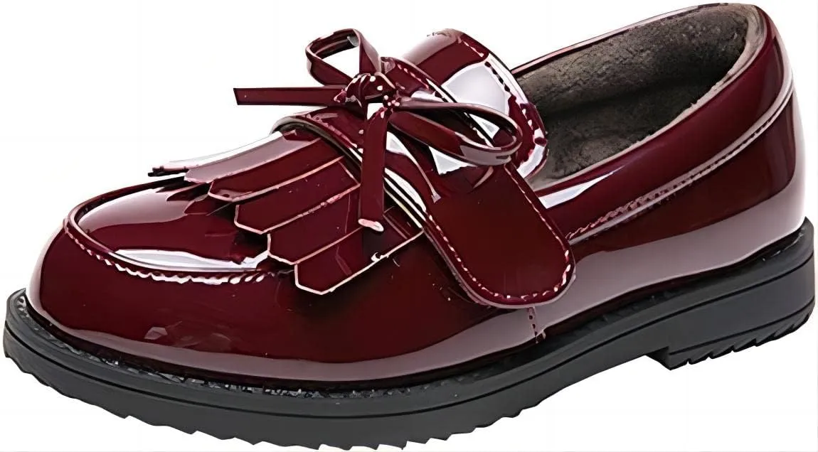 kkdom Girl's Classic Tassel School Uniform Shoes British Style Oxford Shoes