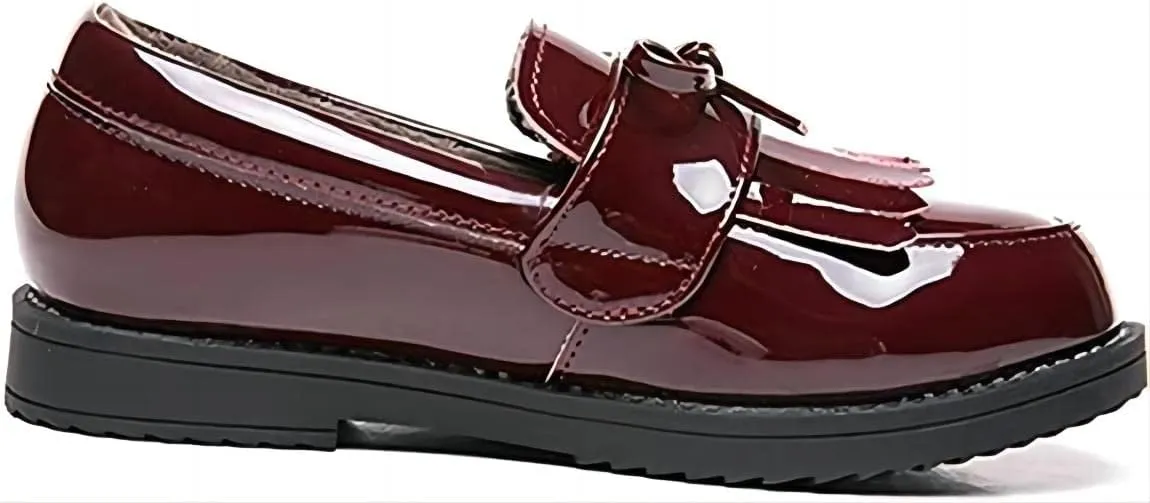 kkdom Girl's Classic Tassel School Uniform Shoes British Style Oxford Shoes