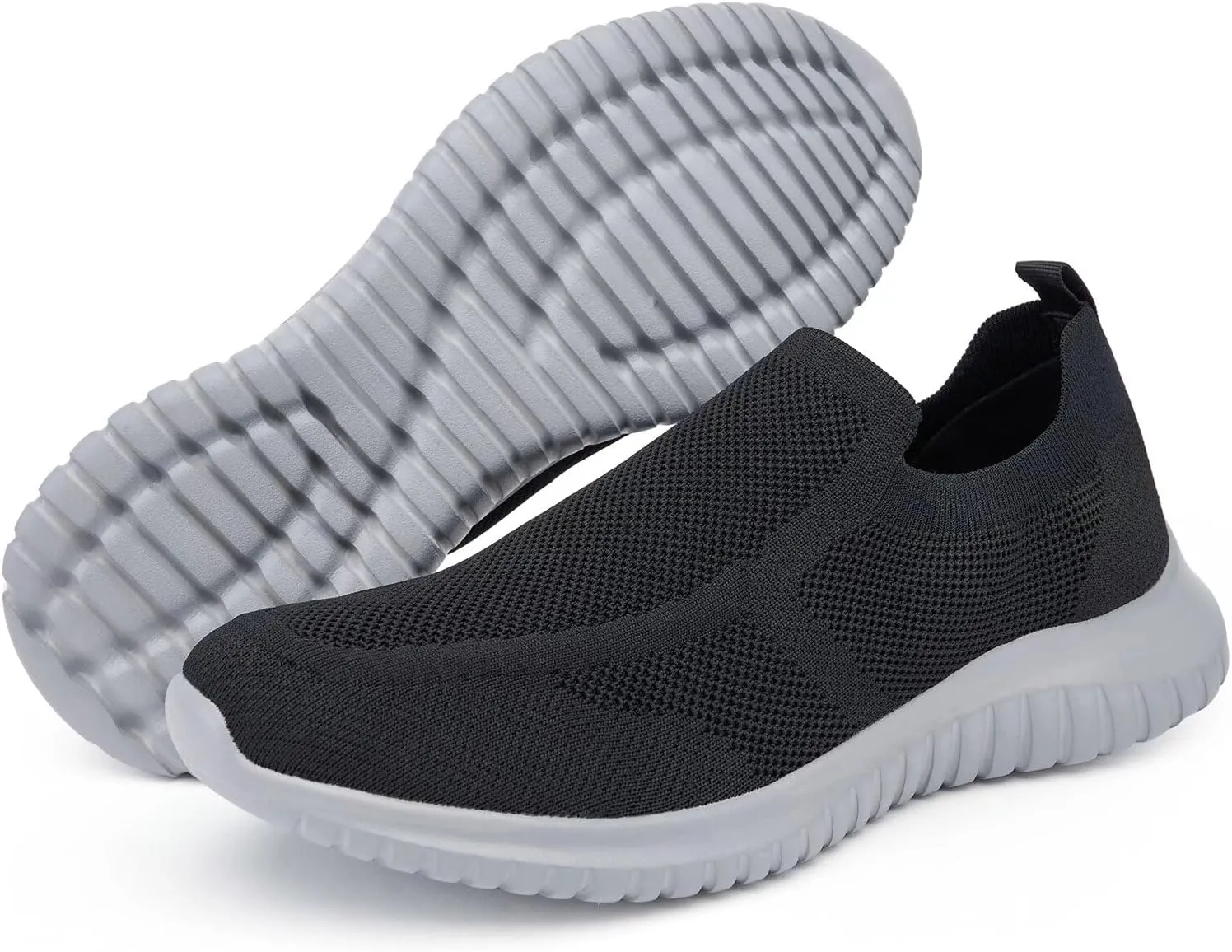 konhill Men's Breathable Tennis Shoes - Slip on Walking Casual Athletic Sneakers Shoes