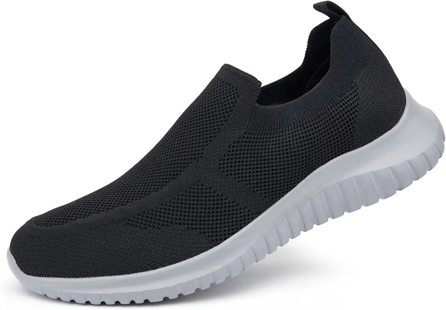 konhill Men's Breathable Tennis Shoes - Slip on Walking Casual Athletic Sneakers Shoes