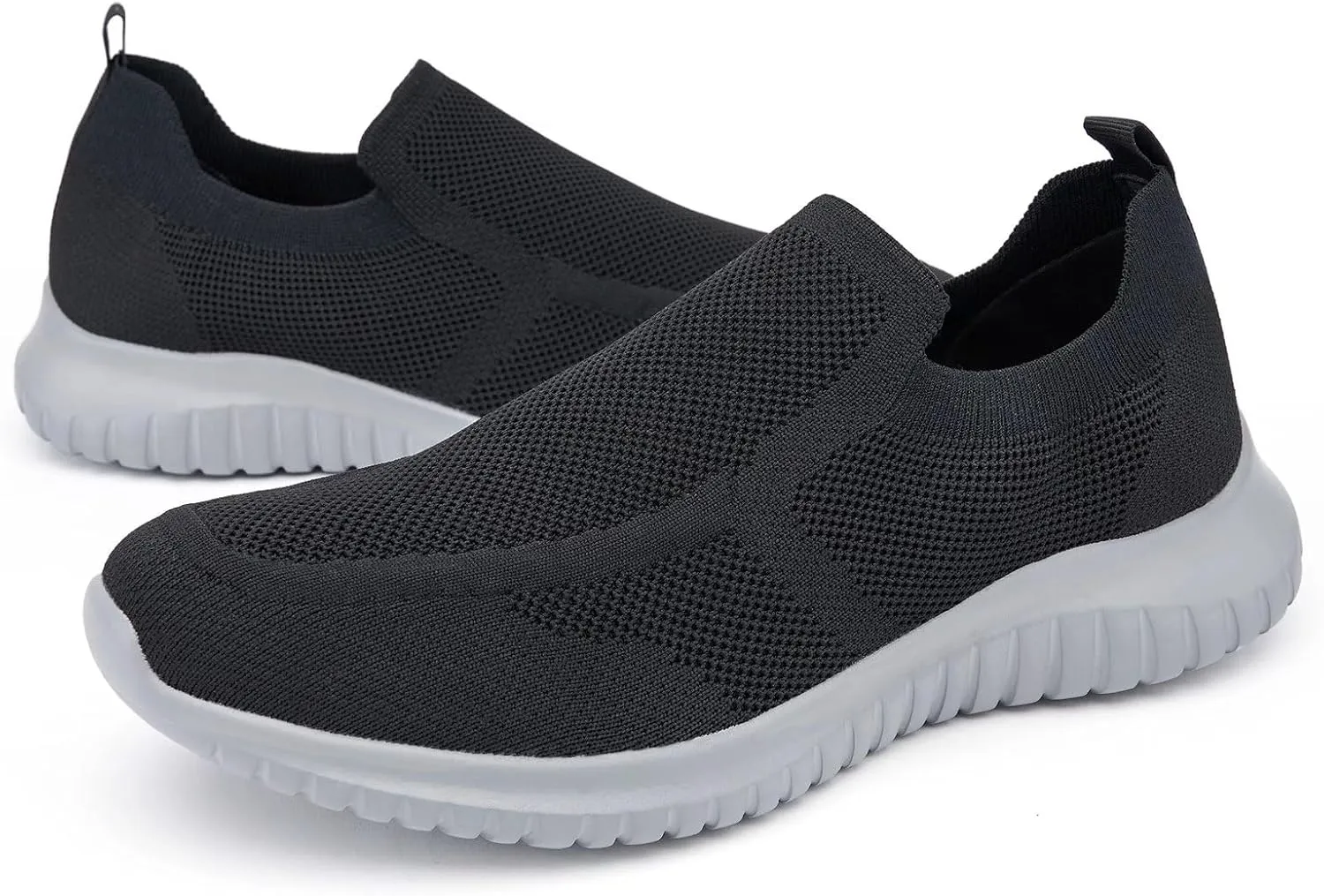 konhill Men's Breathable Tennis Shoes - Slip on Walking Casual Athletic Sneakers Shoes