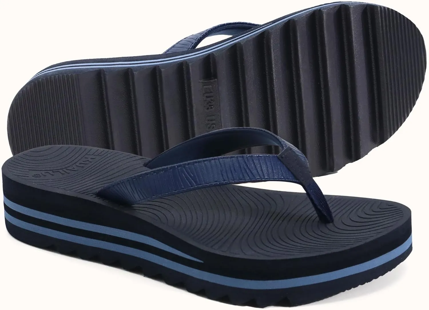 KuaiLu Women’s Flip Flops Ladies Yoga Mat Platform Thong Sandals Dressy Womans Lightweight Summer Slip On Beach Flip Flop Sandles, Soft Cushion Footbed, Arch Support