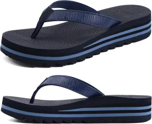 KuaiLu Women’s Flip Flops Ladies Yoga Mat Platform Thong Sandals Dressy Womans Lightweight Summer Slip On Beach Flip Flop Sandles, Soft Cushion Footbed, Arch Support