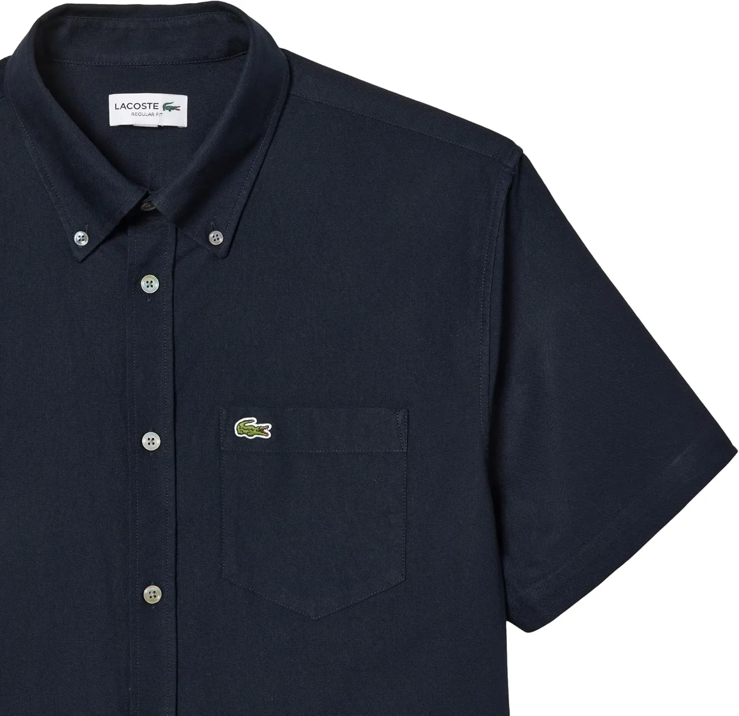Lacoste Men's Regular Fit Short Sleeved Oxford Shirt