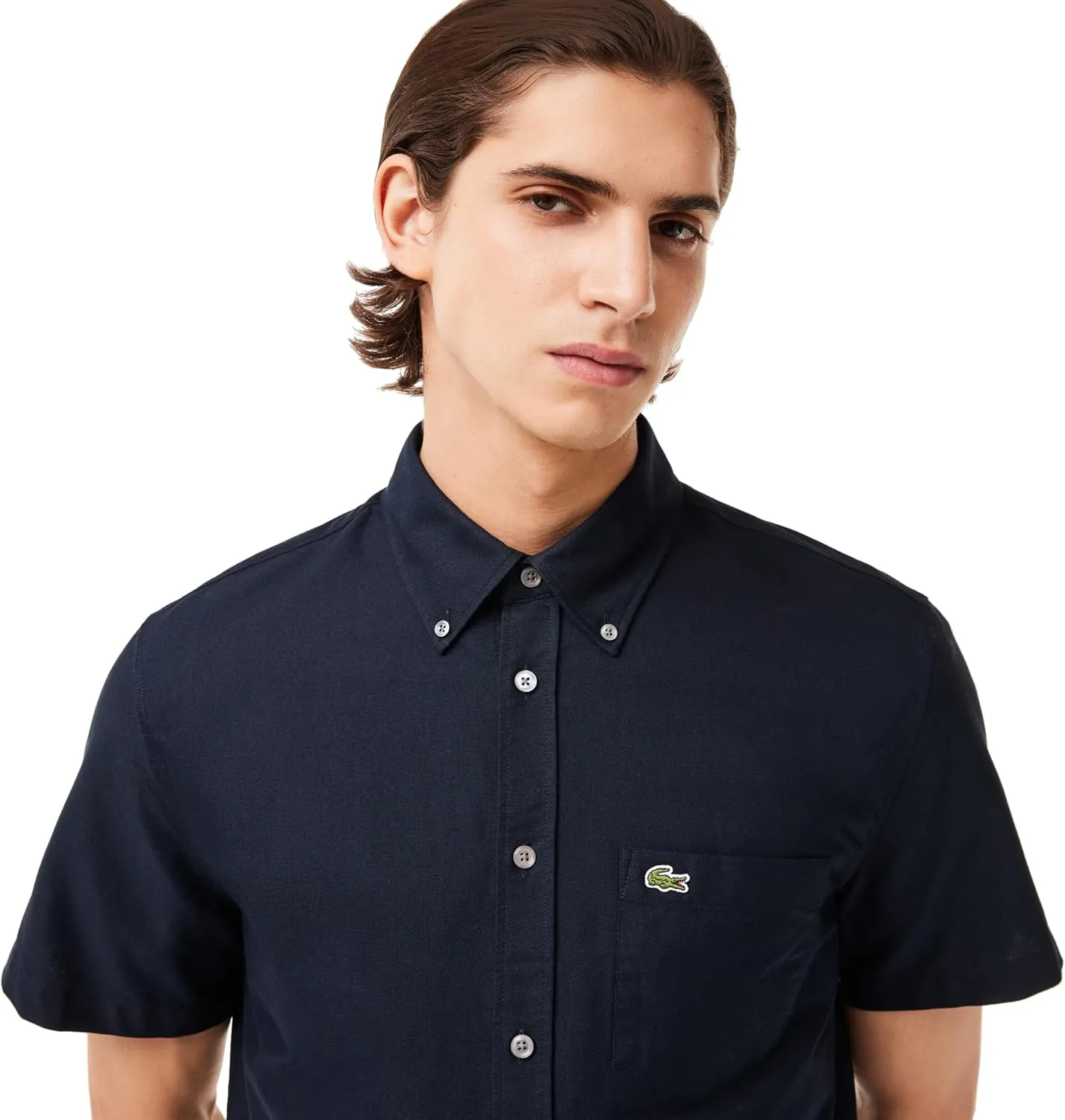 Lacoste Men's Regular Fit Short Sleeved Oxford Shirt