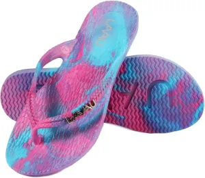 LAVAU Women Waterproof Flip Flops, Shower & Water No-Slip Sandals for Pool and Beach