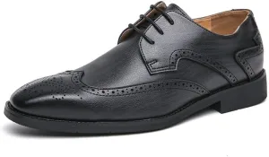 Leather New Men's Oxford Shoes Business Breathable Classic Lace-up Dress Derby Shoes for Men