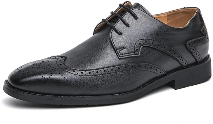 Leather New Men's Oxford Shoes Business Breathable Classic Lace-up Dress Derby Shoes for Men