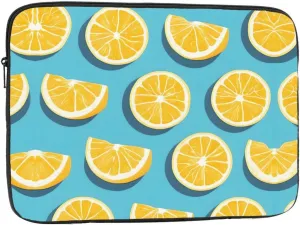 Lemon Wedges Prints Portable Laptop Sleeve Case 10 inch, Ideal for Men and Women's Business Travel, and Office Use