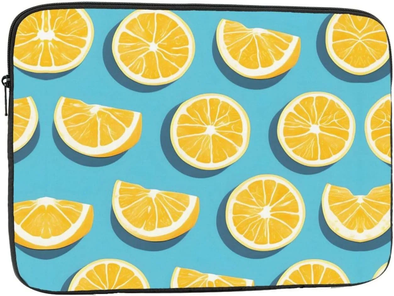 Lemon Wedges Prints Portable Laptop Sleeve Case 10 inch, Ideal for Men and Women's Business Travel, and Office Use
