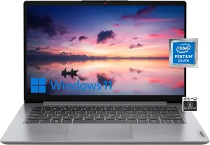 Lenovo IdeaPad 2023 Flagship 14'' HD Screen Lightweight Laptop, 4-Core Intel Pentium N5030 (Upto 3.1GHz), 4GB RAM, 128GB eMMC,WiFi, Webcam, Long Battery Hours, Microsoft 365, Win 11S HubxcelAccessory