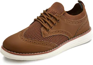 LEZTA Men's Casual Dress Sneakers Business Lightweight Oxfords Arch Support Walking Shoes for Men