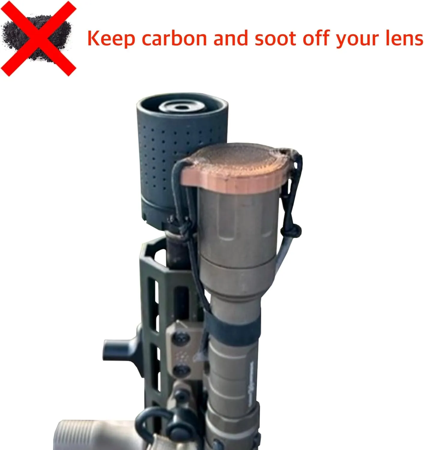 Light/Lens Cover for Weapon Mounted Flashlights Higher-Temp PETG-CF (Earth Brown, 952V - KM3 Head)