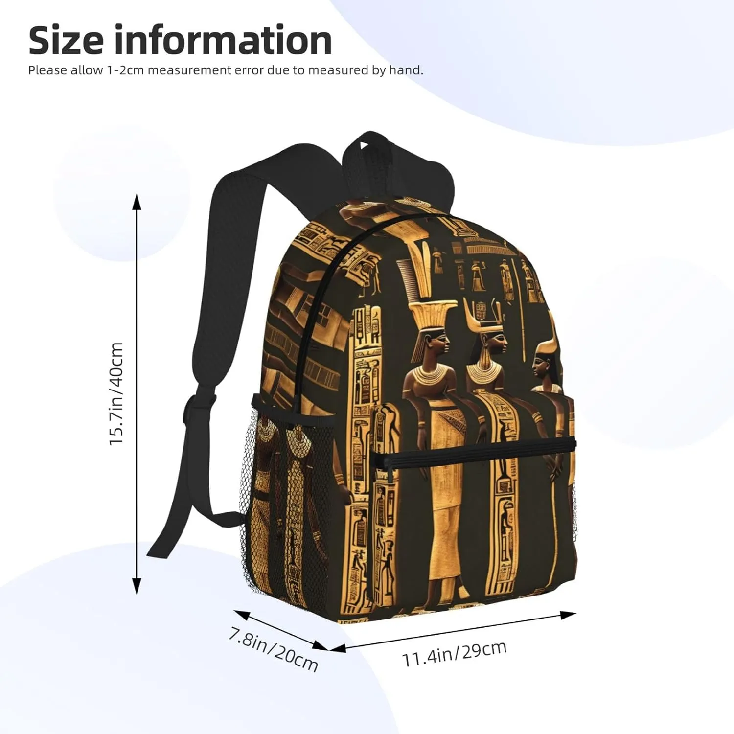 Lightweight Laptop Backpack,Casual Daypack Travel Backpack Bookbag Work Bag for Men and Women-Ancient Egyptian Hieroglyph