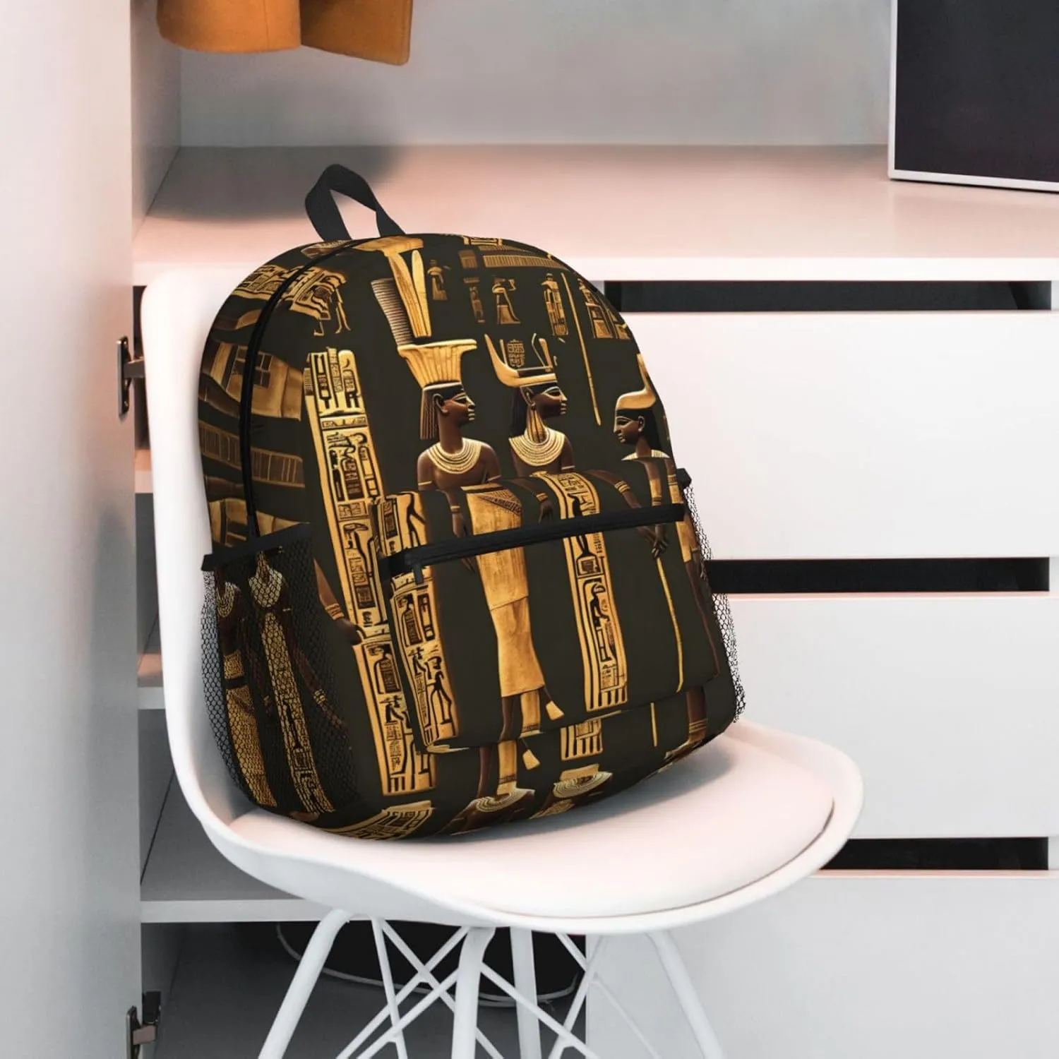 Lightweight Laptop Backpack,Casual Daypack Travel Backpack Bookbag Work Bag for Men and Women-Ancient Egyptian Hieroglyph