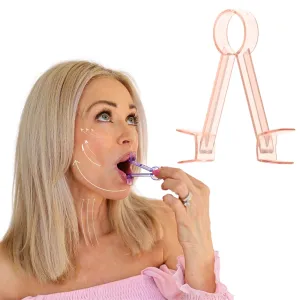 Lip Plumper Device | Non-Invasive Lip Plumping Device, Pain-Free | 60-Second Daily Exercise for Fuller Lips, Defined Jawline & Firmer Skin, MADE IN USA (Peachy Pink)