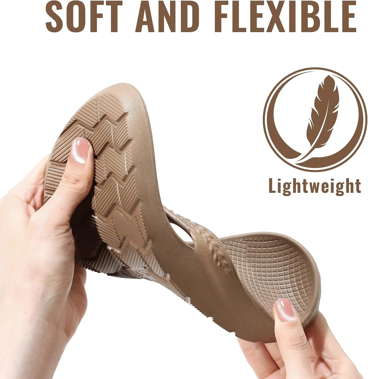 Litfun Women's Arch Support Flip Flops for Plantar Fasciitis Orthopedic Thong Sandals Comfortable Summer Beach Pool Slides