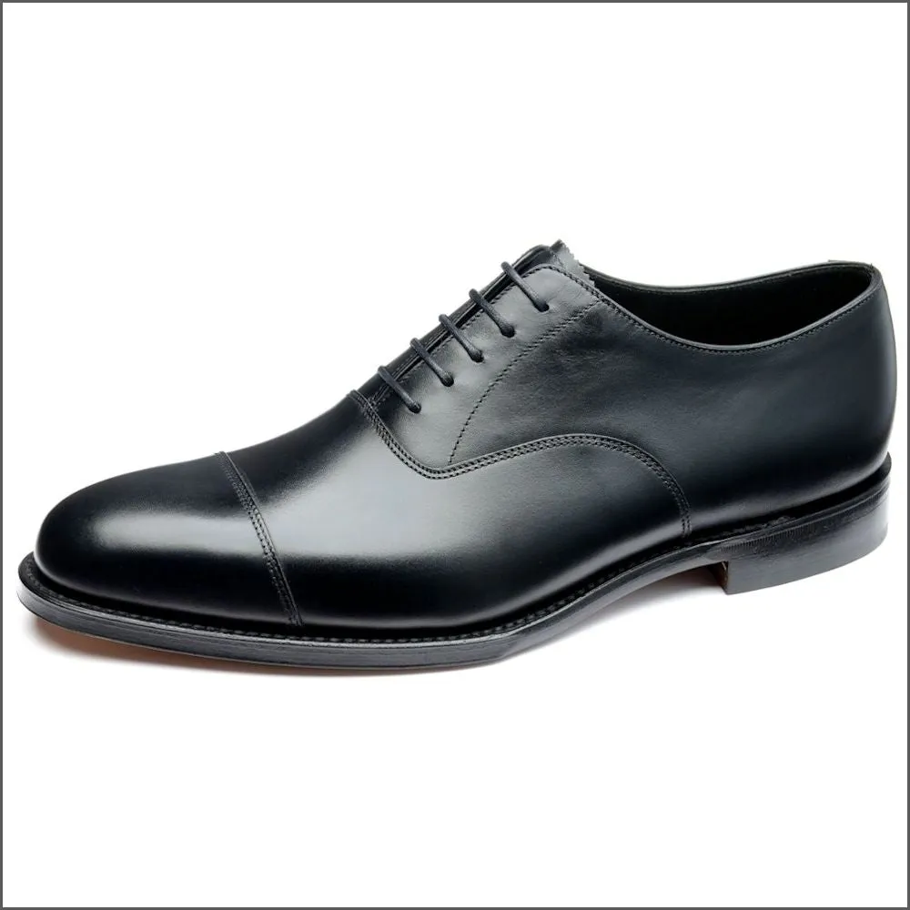 Loake Aldwych Black Calf Oxford Rubber Sole G Fit@