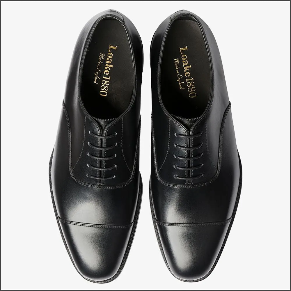 Loake Aldwych Black Calf Oxford Rubber Sole G Fit@